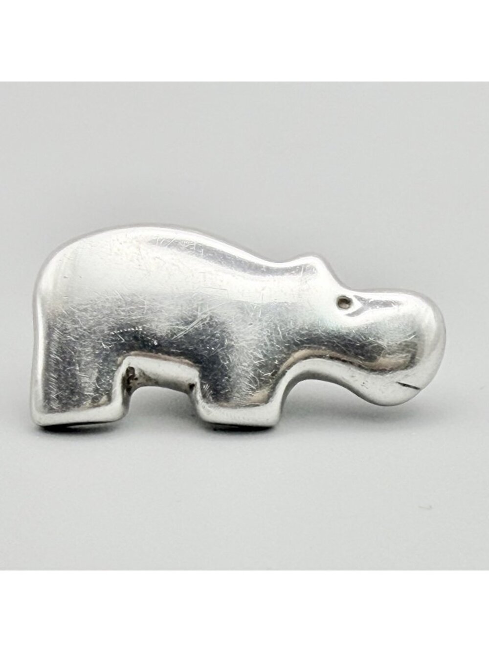 Mignon Faget Animal Crackers Hippo Pin Retired Sterling Silver Zoo 1975 Design